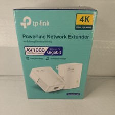 TP-Link AV1000 Gigabit Powerline Ethernet Adapter Starter Kit TL-PA7017 KIT NEW