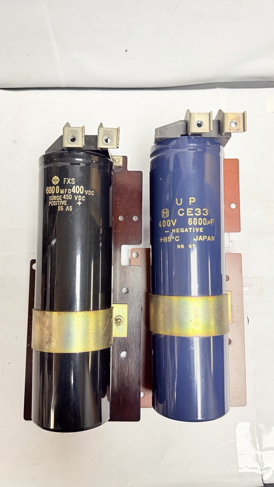 FXS MFD 400 VDC & UP CE33 400V 6800uF Capacitors- Lot of 2