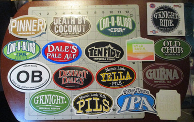OSKAR BLUES Colorado dales old chub 17 STICKER LOT decal craft brewing brewery