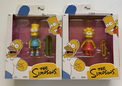 #ad #ad The Simpsons Bart amp; Lisa Action Figures JAKKS 3.75quot; Skateboard Sax $25.00