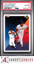 1990 UPPER DECK #41 LOU WHITAKER TIGERS CHECKLIST PSA 10