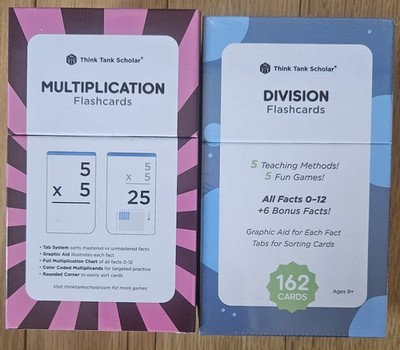 Think Tank Scholar Flashcards Multiplication & Division Flash Cards teacher aid