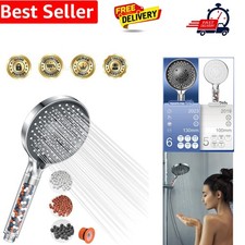 Shower Head Filter High Pressure - 6 Modes Φ130mm Large Showerheads,Hard Wate...