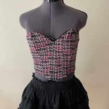 Zara tweed corset top size XS