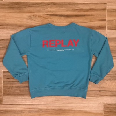 Replay Kids Turquoise Blue Logo Sweatshirt SB2064 Size 10A