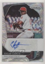 2020 Panini Prizm Rookie Auto Blue Wave Prizm /50 Edgar Garcia #RA-EG Auto