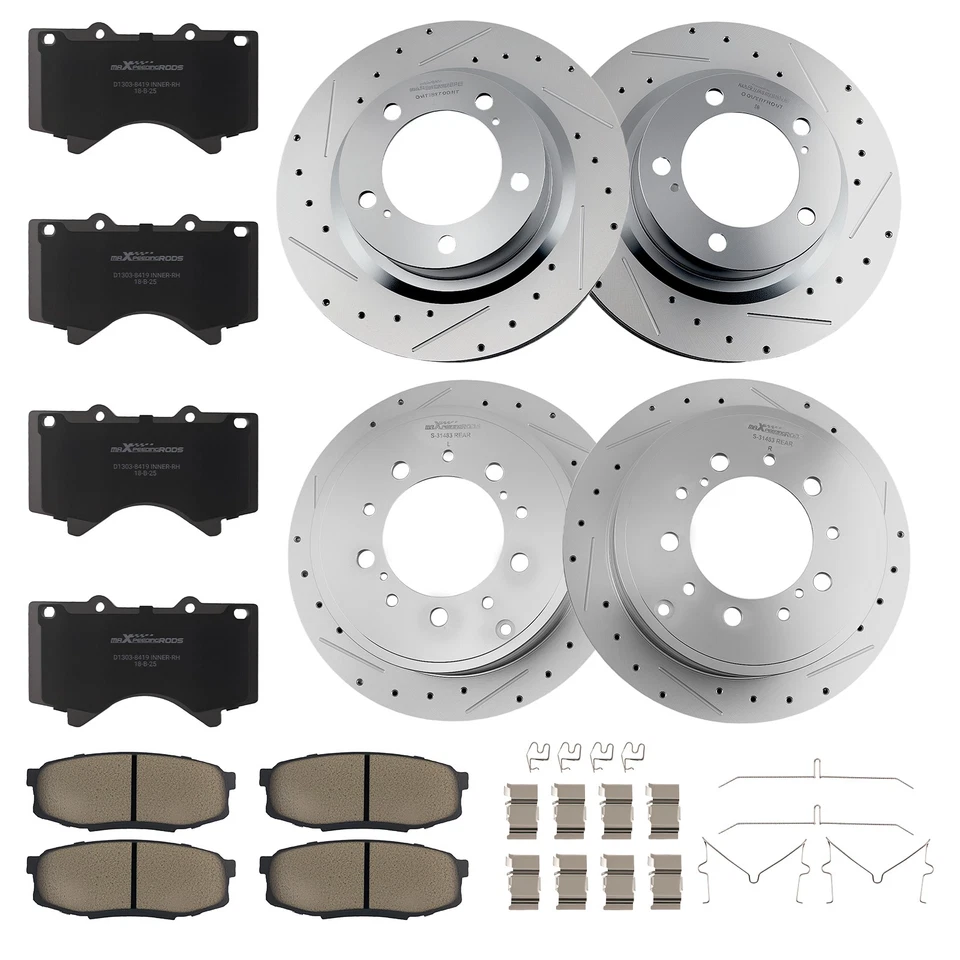Front Rear Brake Rotors&Ceramic Pads Kit for Lexus Lx570 2016-2021 P-1303 P-1302 Foto 2 de 4