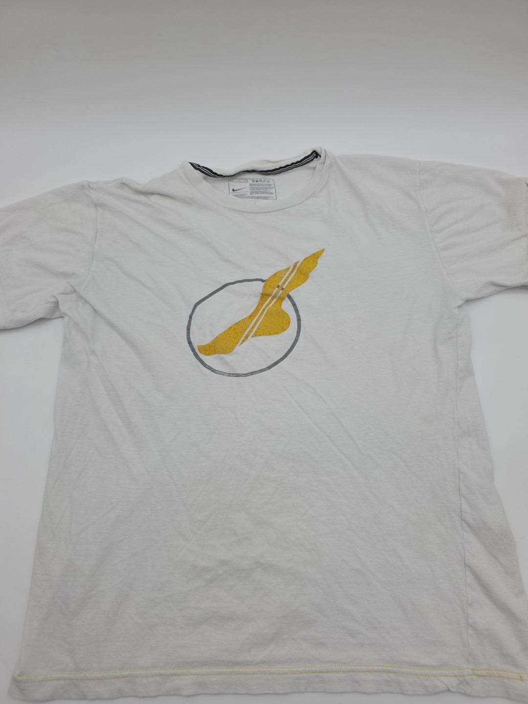 Nike T-Shirt Men Large White Track Running Tee#44444