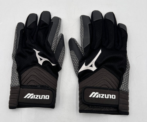 Mizuno MVP Batting Gloves Adult XL Black Gray Baseball Softball Pair Gloves