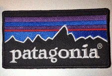 PATAGONIA IRON ON PATCH 4" X  2.25" FAST FREE SHIPPING W/ TRACKING