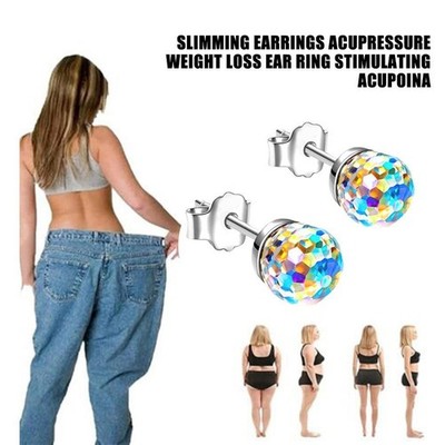 Magnetische Schlankmacher Ohrringe Akupressur Abnehmen UK stimulierend G9H6 U1H6