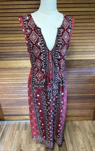 Tigerlily Dress Sleeveless Geo Aztec Midi Size S 8/10 - Picture 2 of 10