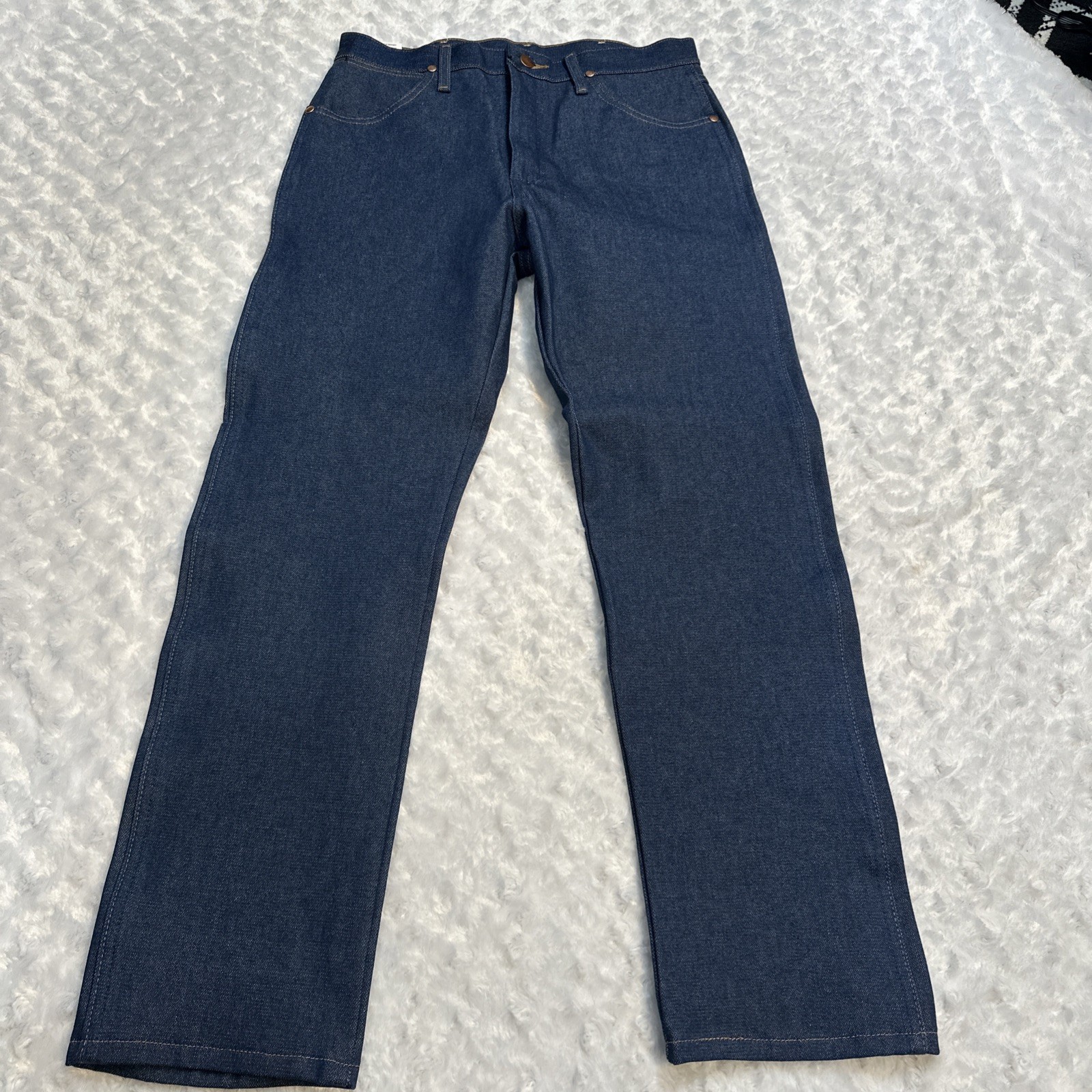 WRANGLER Jeans Men's 31x30 13Mwz Dark Wash High Rise Rigid Cowboy Cut Straight