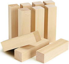 10 Pack Basswood Carving Blocks, 4 X 1 X 1 Inches Soft Solid Wooden Blocks, Unfi