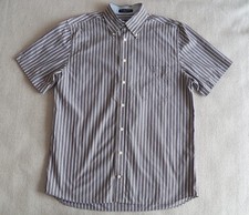 GANT Long Beach Poplin MENS SHIRT Regular Fit Size M brown cotton short sleeve