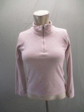 Columbia Size M 10/14 Kids Pink Fleece Long Sleeve 1/4 Zip Pull Over Top 760