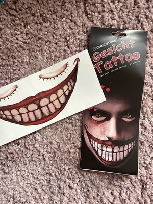 Halloween Gesichtstatoo Tattoo Aufkleber Gesichtstatoo