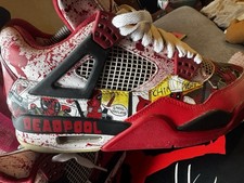 Air Jordan Retro 4 Custom - Fan Made- Deadpool Marvel - 1/1