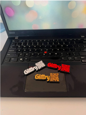 3D Qr code keychain customizable name keychain and Qr code for any business