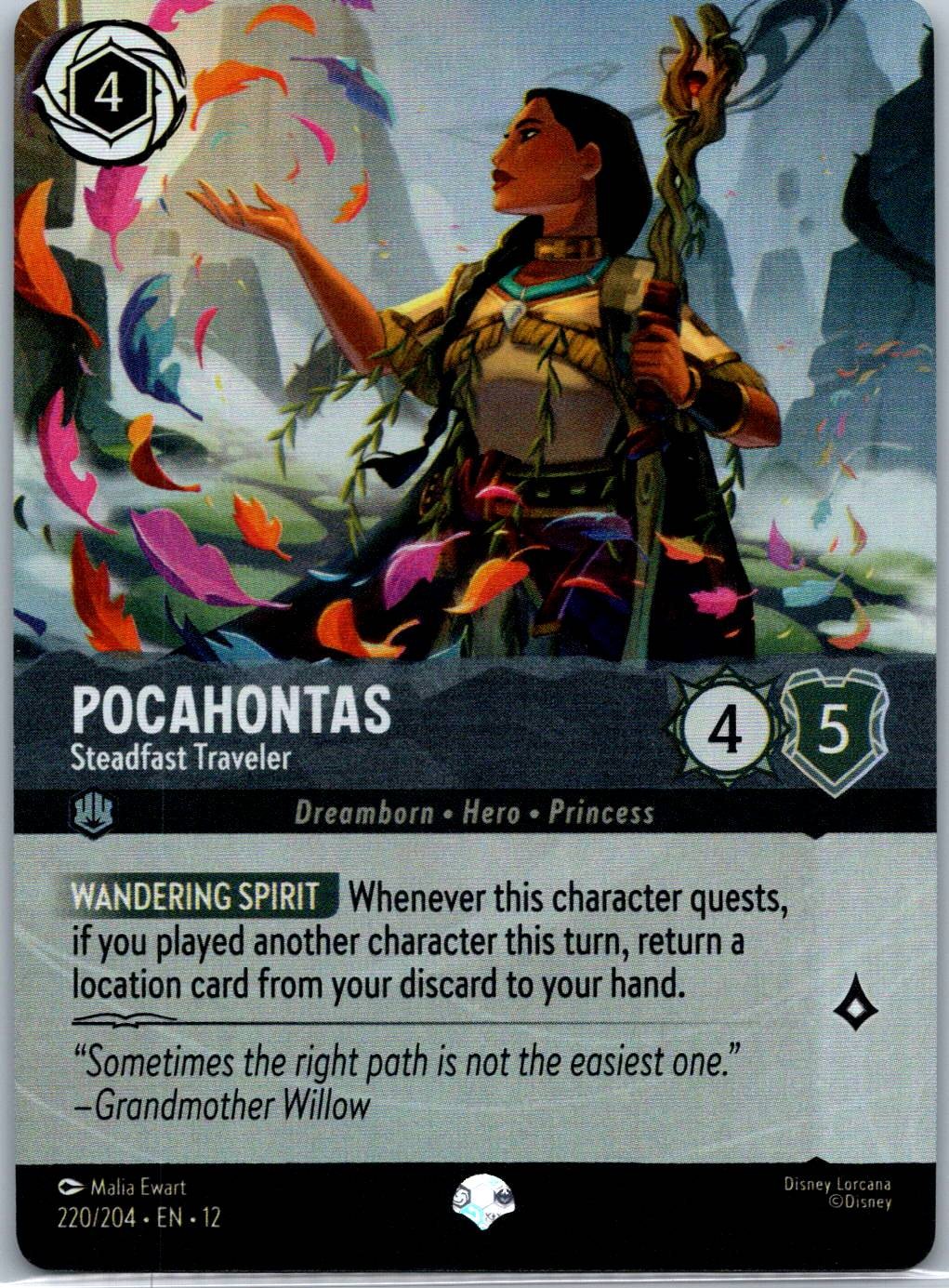 Pocahontas - Steadfast Traveler (Epic) Epic Wilds Unknown 220/204 NM
