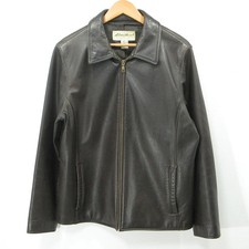 Eddie Bauer Eddie Bauer Single Rider Leather Jacket 1466 Brown Size: L Mie Ma