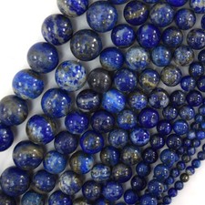 Natural Blue Lapis Lazuli Round Beads 15" Strand 4mm 6mm 8mm 10mm 12mm