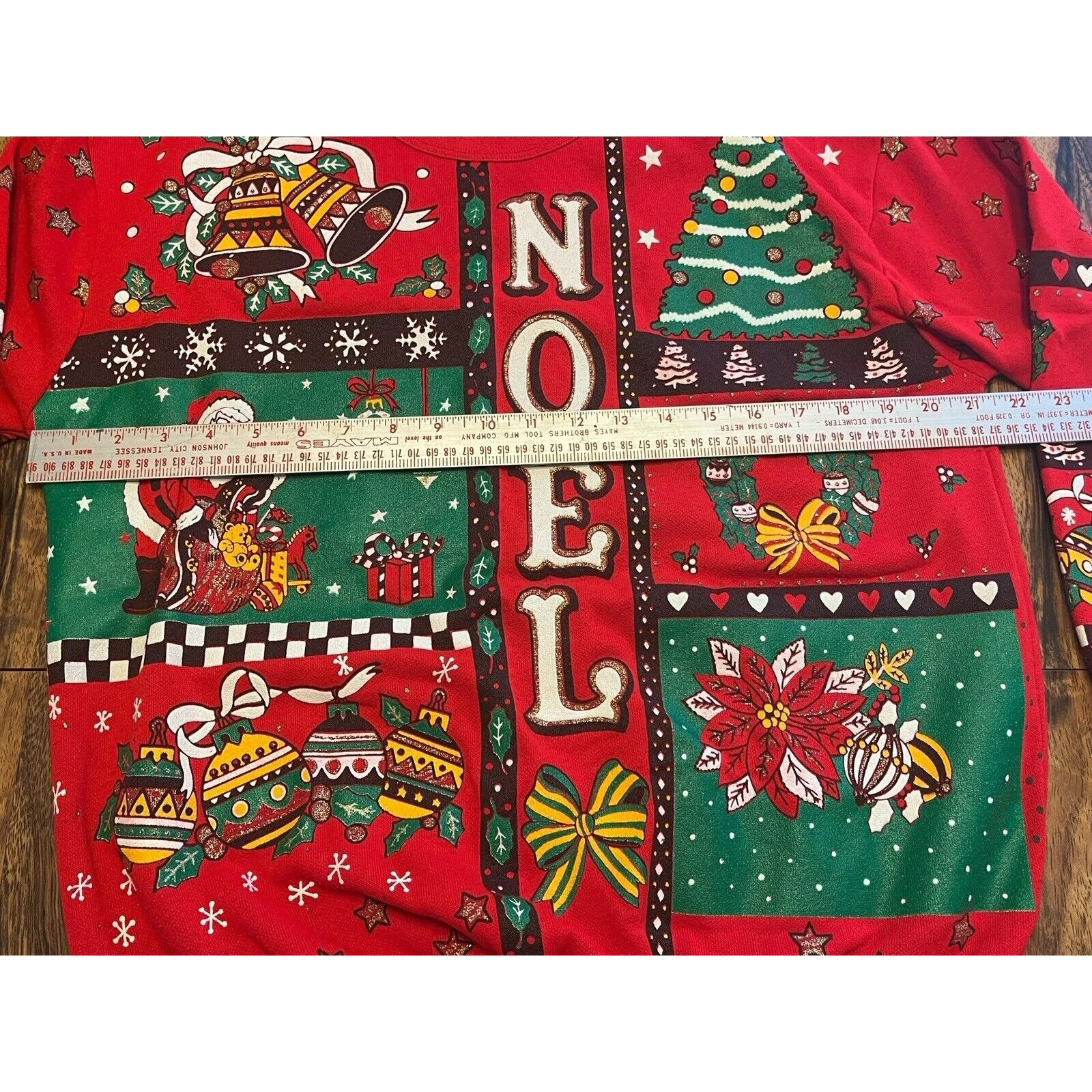 Vtg Nutcracker Red Sweatshirt Womens Sz M Ugly Christmas Sweater Holiday