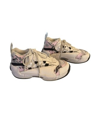 Nike Air Swoopes Women's Size 8 White Floral Pink & Gray Sneakers