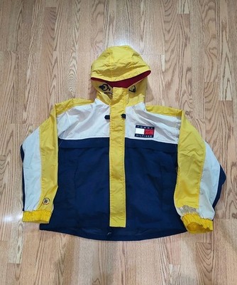 Vintage Tommy Hilfiger Sailing Gear Jacket Wind Breaker Mens Large  Color Block