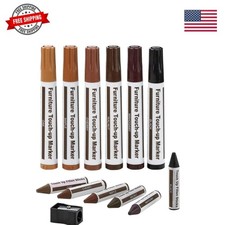 Furniture Repair Kit Wood Markers - Set of 13 - Markers and Wax Sticks with S...