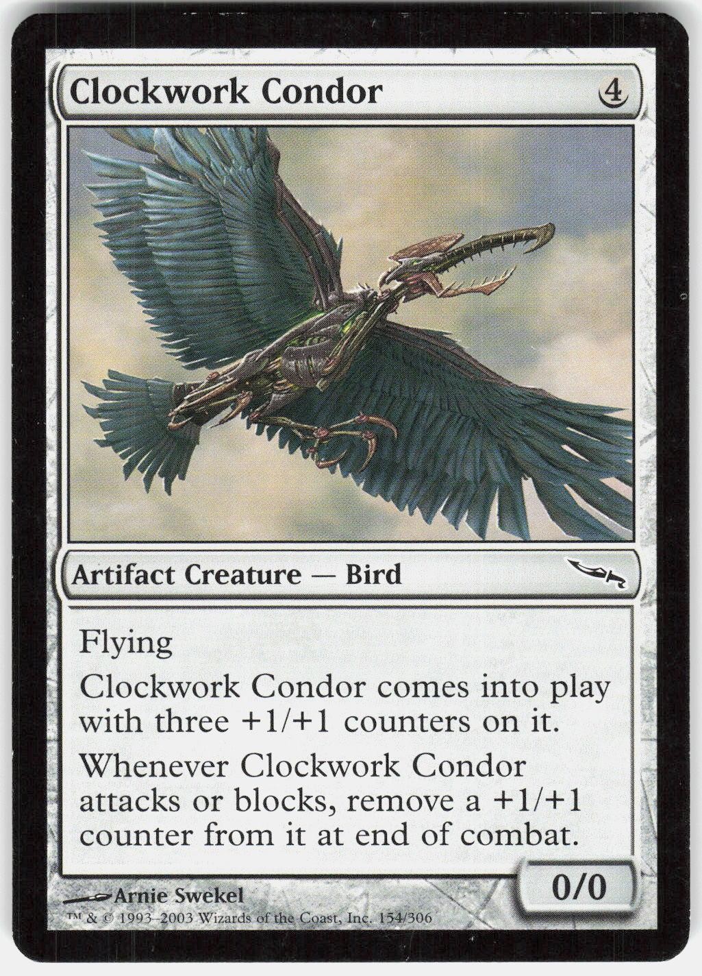 Clockwork Condor 154 Common Mirrodin Magic: The Gathering Lightly Played
