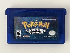 Authentic GBA Pokemon: Sapphire Version Game Boy Advance, 2003 Has Dry Battery