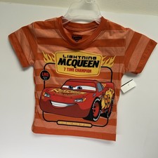Disney Pixar Cars Boys Size 2T Lightning McQueen Orange Cool