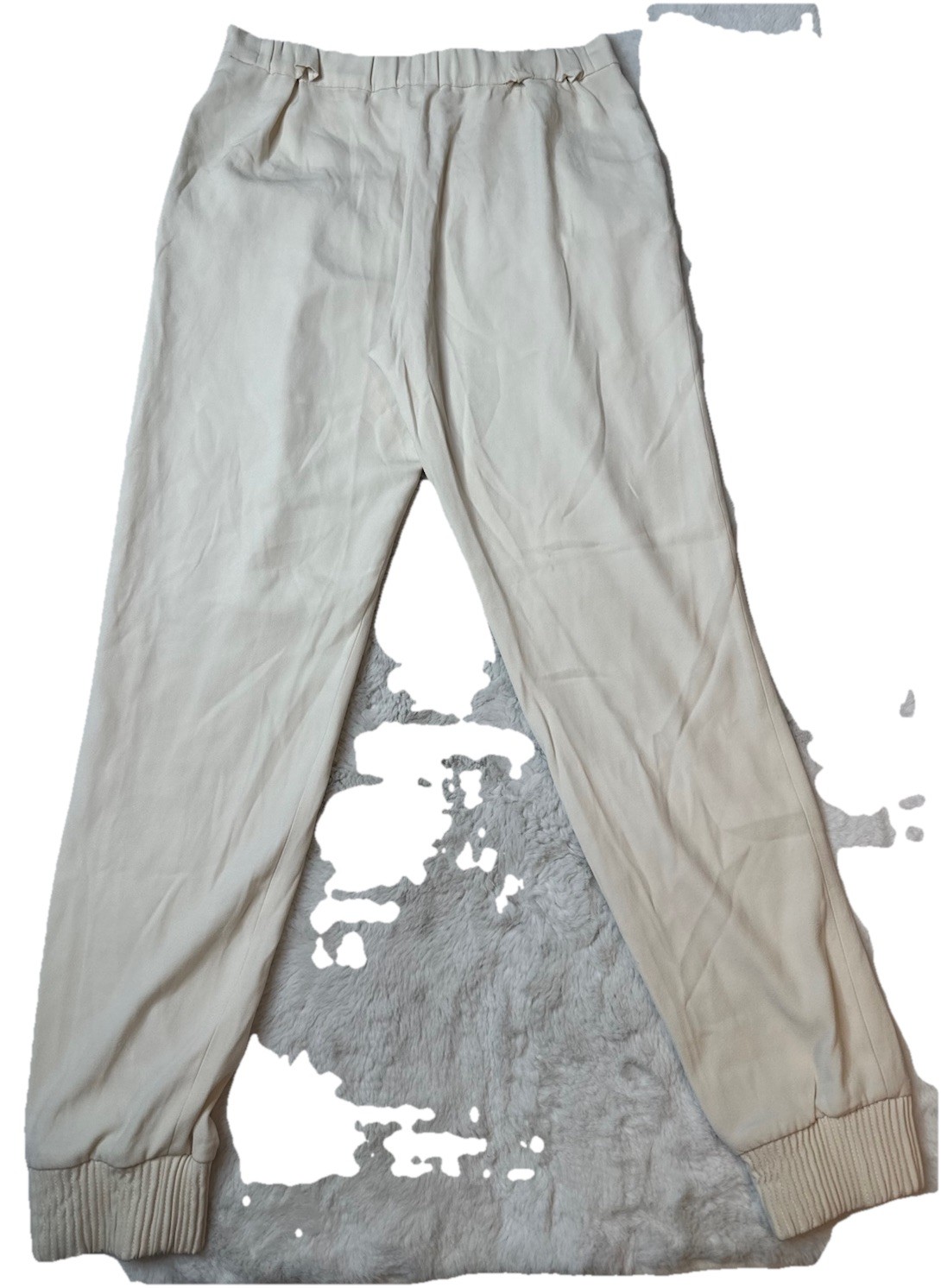 Aritzia Babaton Pant Pull-On Jogger Pants Women's Size 4 Off White thumbnail 2