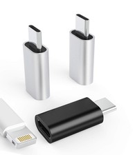 3-Pack Lightning Female to USB-C Male Adapter Charge Android Devices