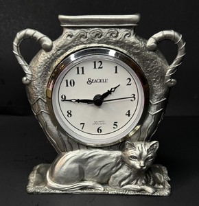 ?©️1996 SEAGULL CANADA pewter table clock Seagull Pewter Clock for sale | eBay main image 4