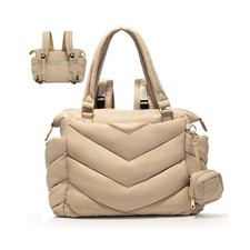 Diaper Bag Tote, Diaper Bag Backpack,Puffer Tote Bag with Pacifier ... Fast Ship