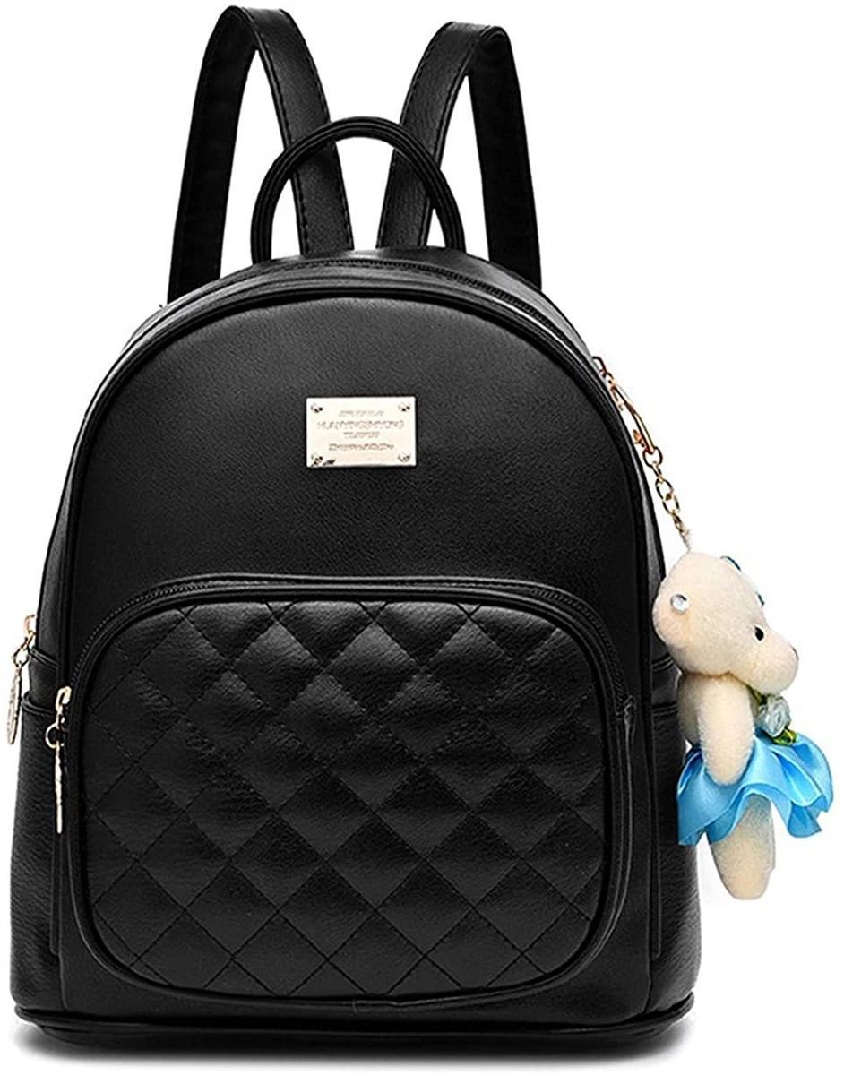 Mochilas De Mujer Para Moda Viajes Nina Bolso Casual Escolar PU Negro  Estilo