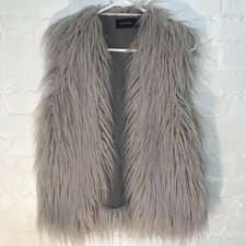 Minkpink Faux Fur Vest Xsmall/s