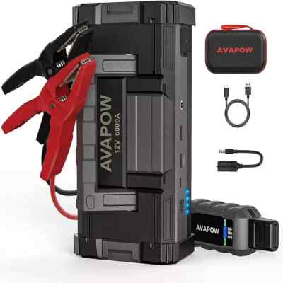  Brand New! AVAPOW Car Jump Starter 6000A Peak 32000mAh Power Pack  