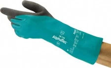Ansell Size L (9)Green Nitrile Chemical Resistant Gloves