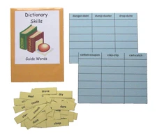 Teacher Made Literacy Center Learning Resource Game Dictionary Guide Words