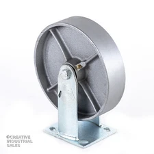 8" x 2" Rigid Caster Steel Wheel 1250lb each Heavy Duty - Tool Box