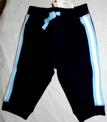 Pants Set 2pc Athletic Navy Stripe Tee Gymboree Boy size 6/12 month New - Picture 2 of 3