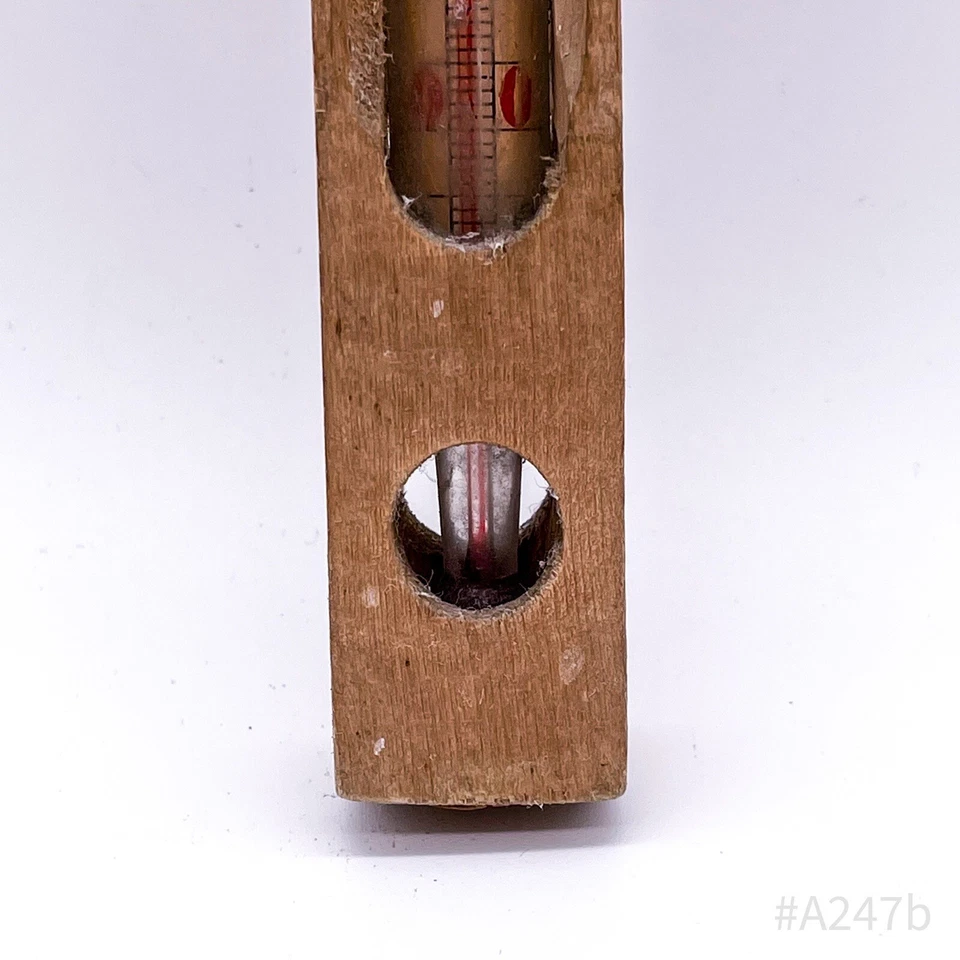 Vintage Holzthermometer Thermometer aus Holz Analog | Nostalgie 25cm - Bild 3 von 4