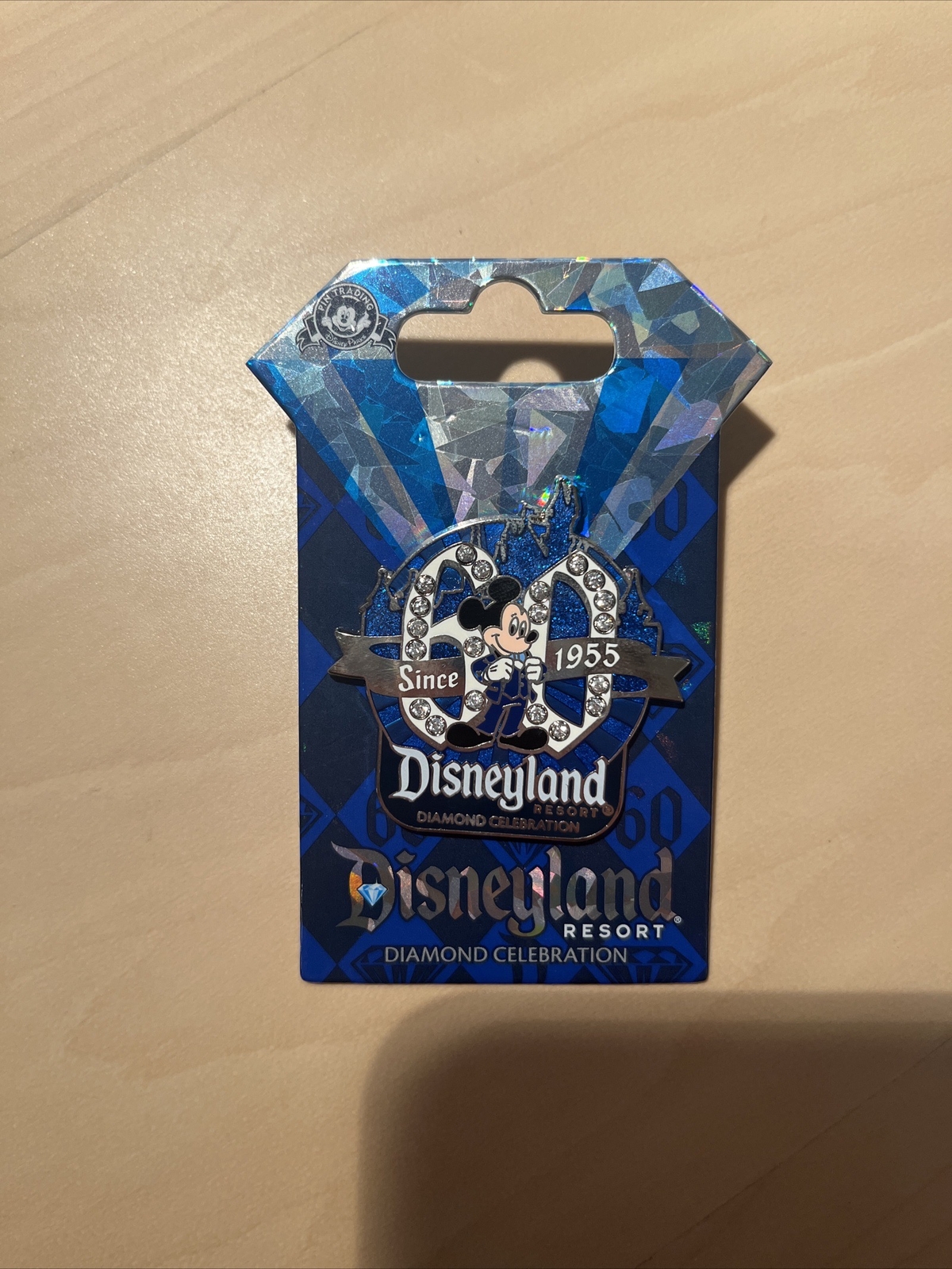 Disneyland Diamond Celebration Mickey Mouse 60th Anniversary Pin Brand New 
