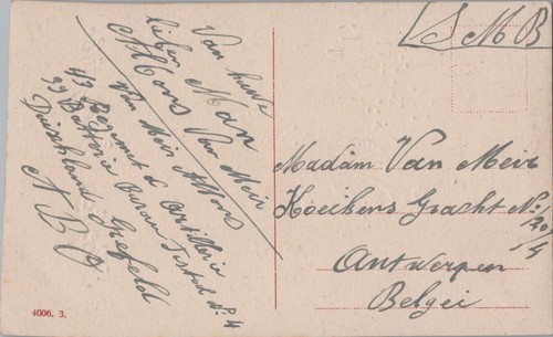 Feliz Pascua Viena Estilo Dama Con Gran Huevo de Pascua Postal De Colección 09.55 - Imagen 2 de 2