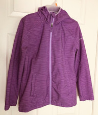 Free Country Teen Girl Hooded Jacket Softshell Soft Inner Liner Purple Sz 14/16