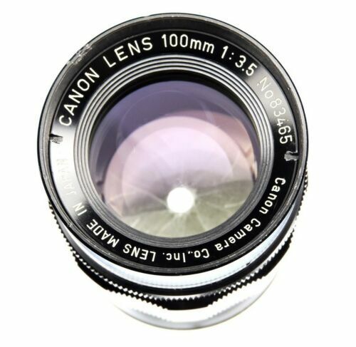 Canon SUPER-CANOMATIC R 100mm f/2 Lens w/Hood+Case Canon SUPER-CANOMATIC R 100mm f/2 Lens w/Hood+Case