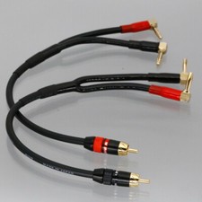 RCA phono Plug to banana 90 Audio Amplifier Receiver Speaker DIY Canare L-2T2S